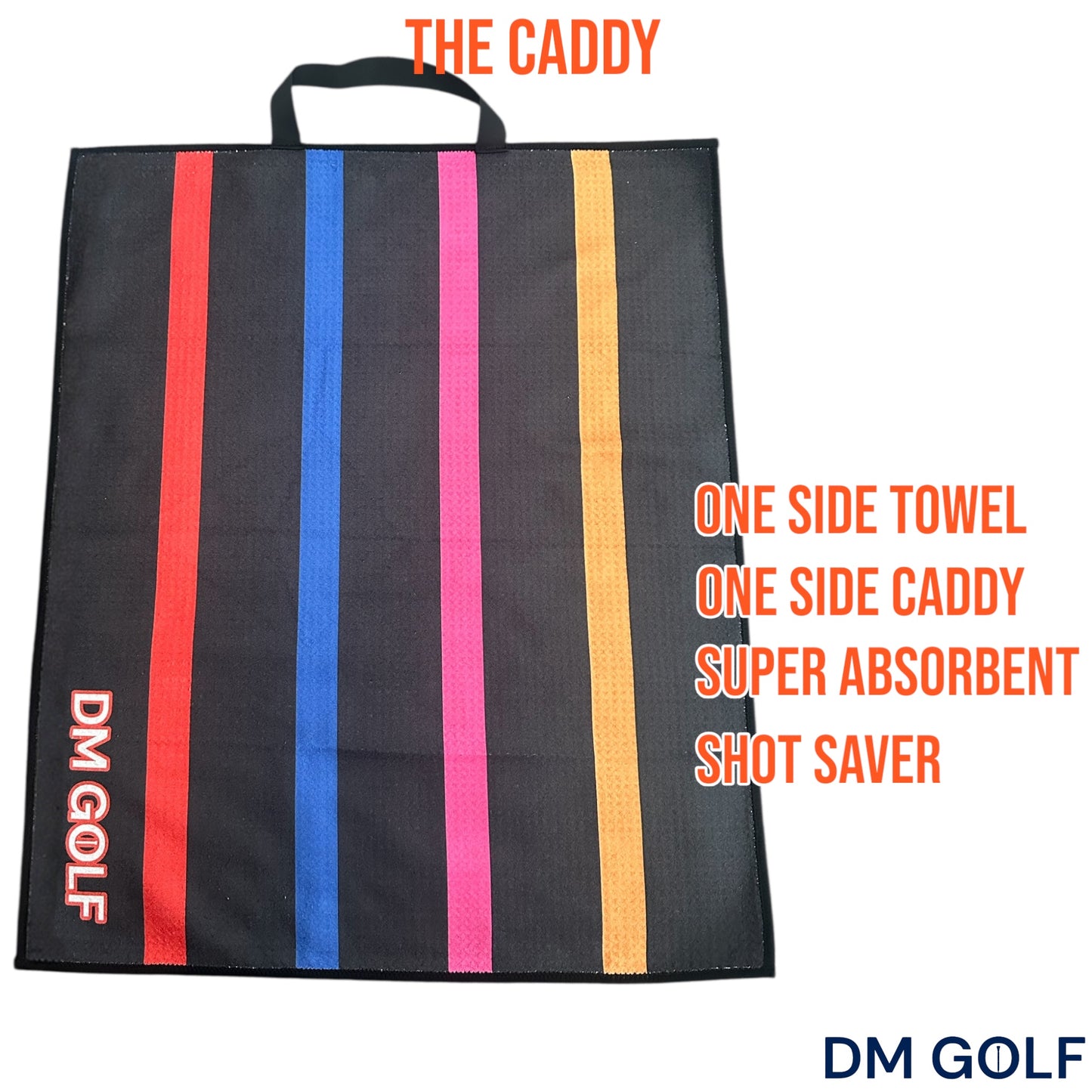 The Caddy Towel - Part towel. Part cheat sheet. Fully essential.Premium waffle microfiber – Not your average rag. - DM Golf