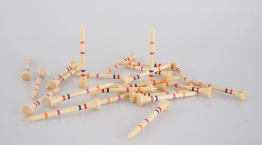 Send Nudes - Not A Castle Tee - Premium 70mm Bamboo Golf Tee With Orange, Pink, Blue & Red Castle Height Indicators - 30 pack - DM Golf