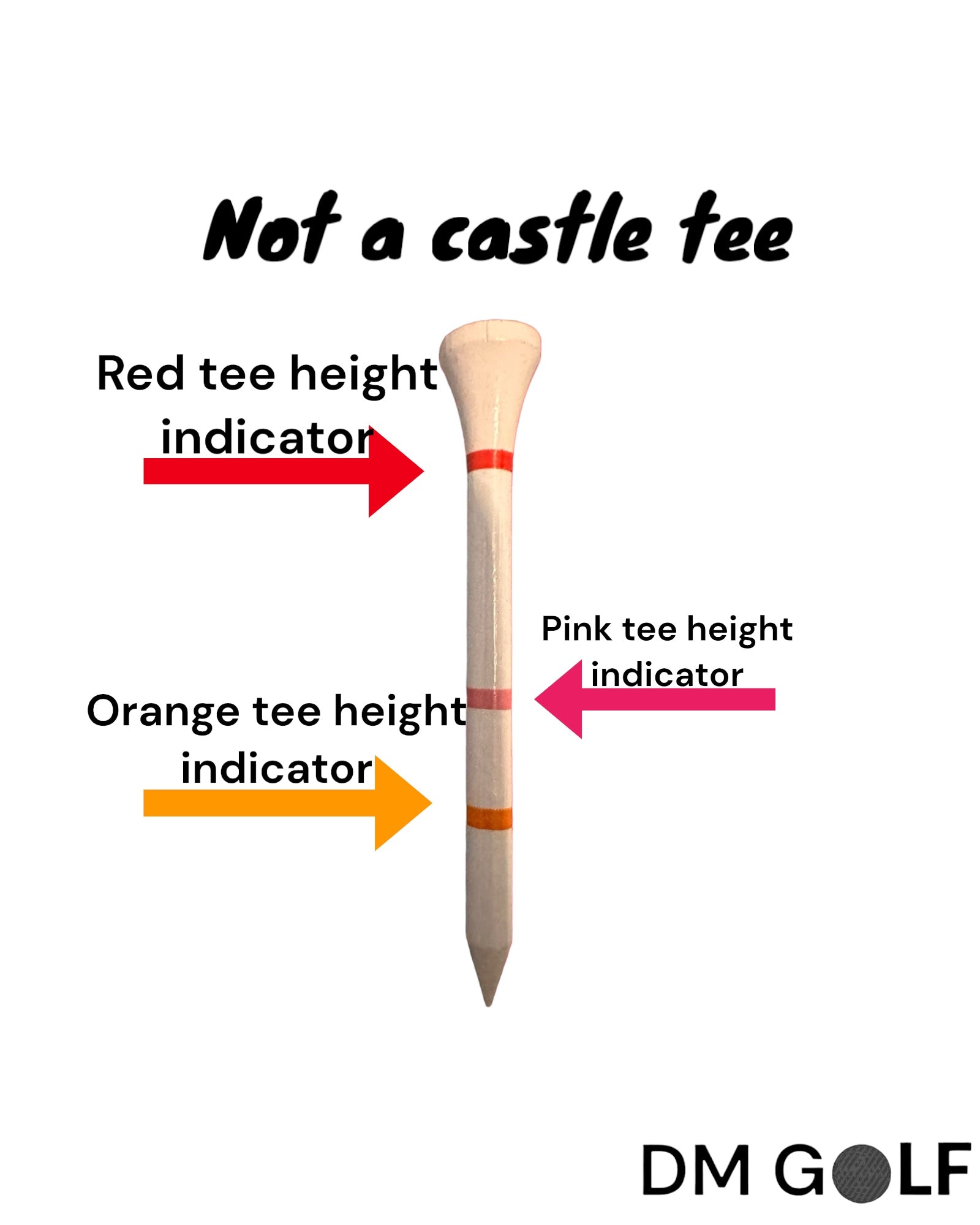 Not a castle tee dm golf multi coloured height indicators