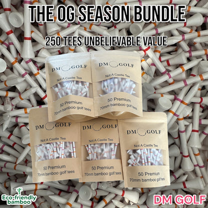 Season Bundle - The OG Not A Castle Tee - 250 Tees - DM Golf